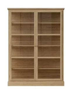 Vitrineskab N2, light oak fra Lindebjerg Design
