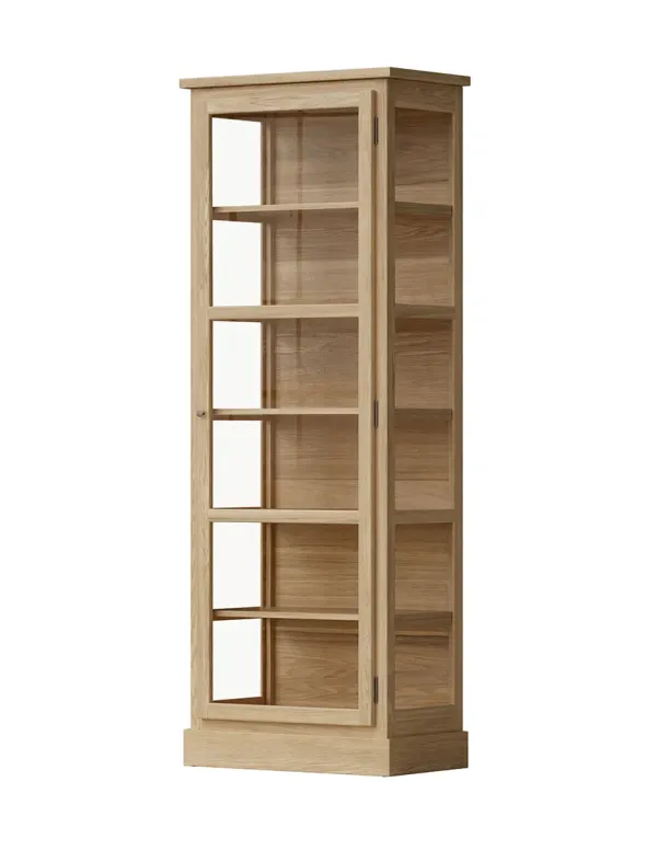 Vitrineskab N1, light oak fra Lindebjerg Design