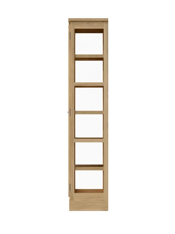 Vitrineskab N1, light oak fra Lindebjerg Design