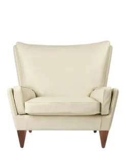 V11 Lounge Chair, smooth leather cream fra GUBI