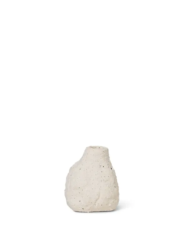 Vulca Mini Vase, Off-white stone fra Ferm Living