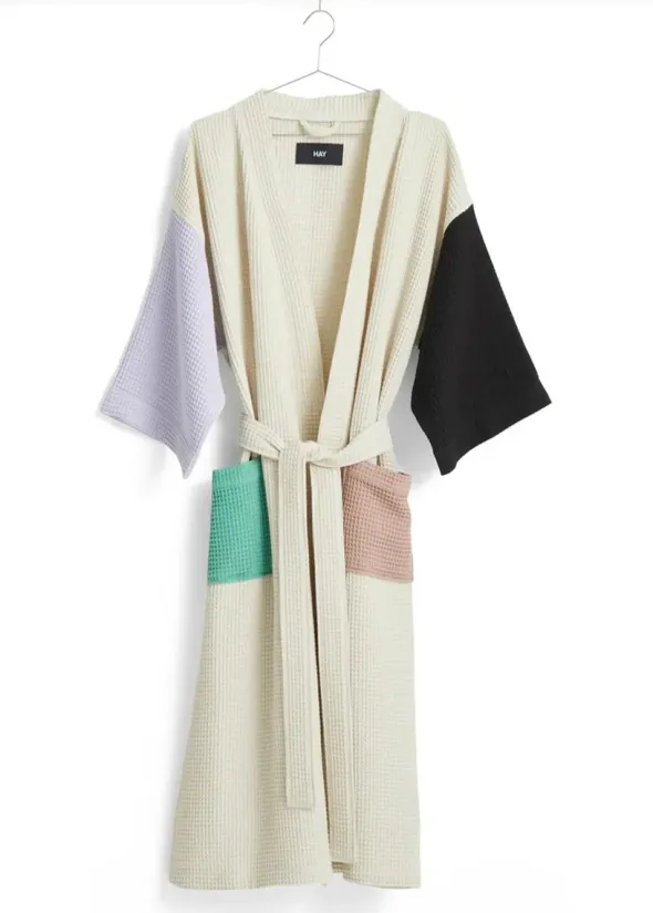 Waffle Badekåbe, off-white multi fra Hay