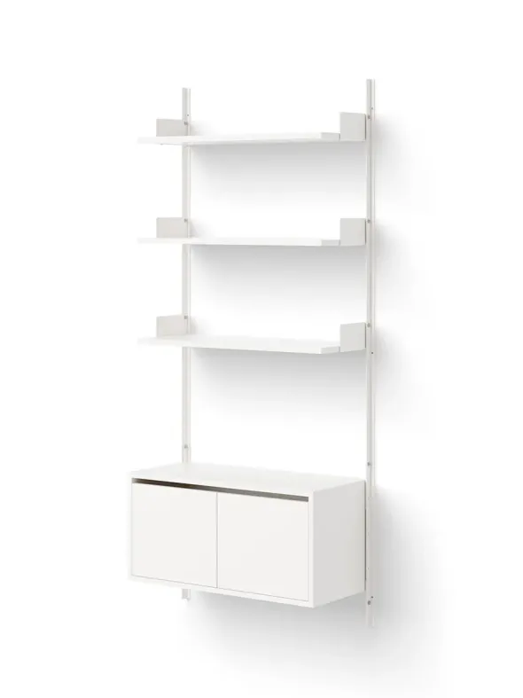 Wall Shelf Cabinet Low w. Doors fra New Works