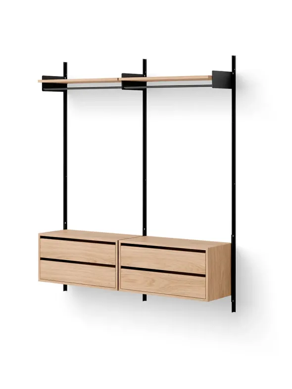 Wardrobe Shelf Cabinets w. Drawers fra New Works