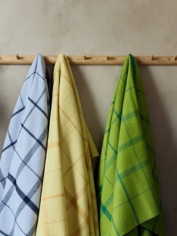 Warp & Weft Plaid, lime/grass fra Silkeborg Uldspinderi