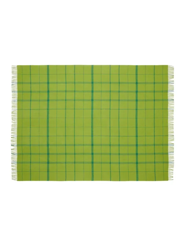Warp & Weft Plaid, lime/grass fra Silkeborg Uldspinderi