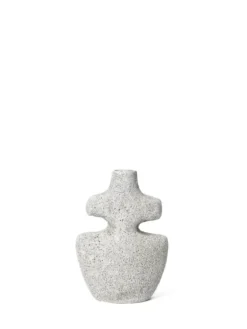 Yara Candle Holder Medium, grey pumice fra Ferm Living