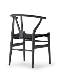 Y-stol CH24 Soft Anthracite Grey med sort flet af Hans J. Wegner