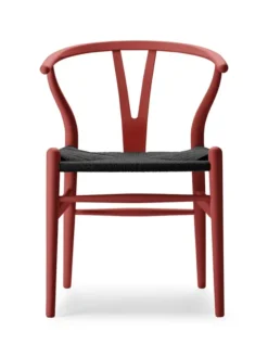 Y-stol CH24 Soft Falu med sort flet af Hans J. Wegner