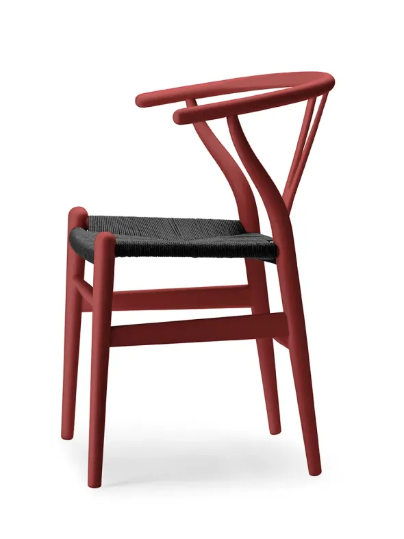 Y-stol CH24 Soft Falu med sort flet af Hans J. Wegner