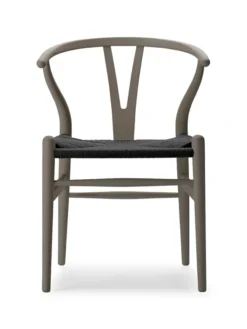 Y-stol CH24 Soft Slate med sort flet af Hans J. Wegner